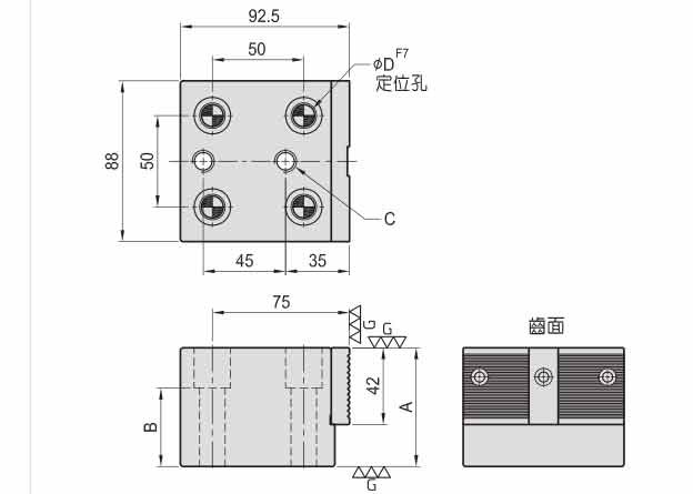 CP15 夹具基准面