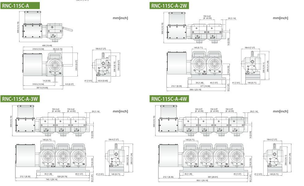 RNC-50/100/115C-A(2W/3W/4W) 5C电脑数控分度盘