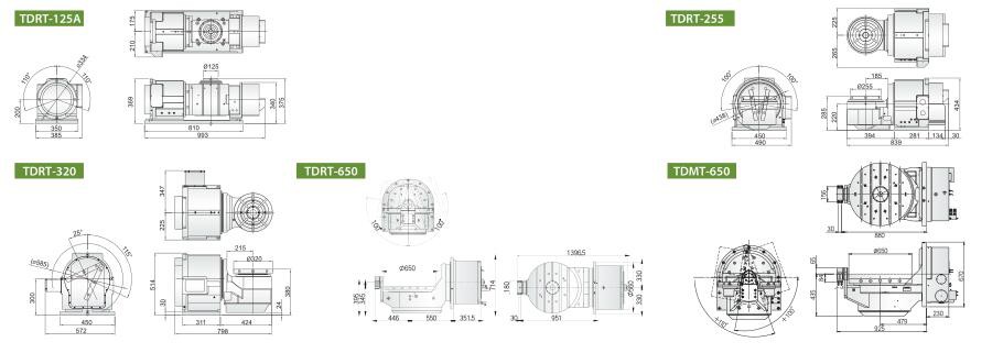 TDRT-125A/255/320/650/TDMT-650 直驱式高速旋转工作台